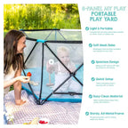 Parc bébé portable My Play Deluxe Extra Large barrières de sécurité intérieures et extérieures - Bleu Aqua
