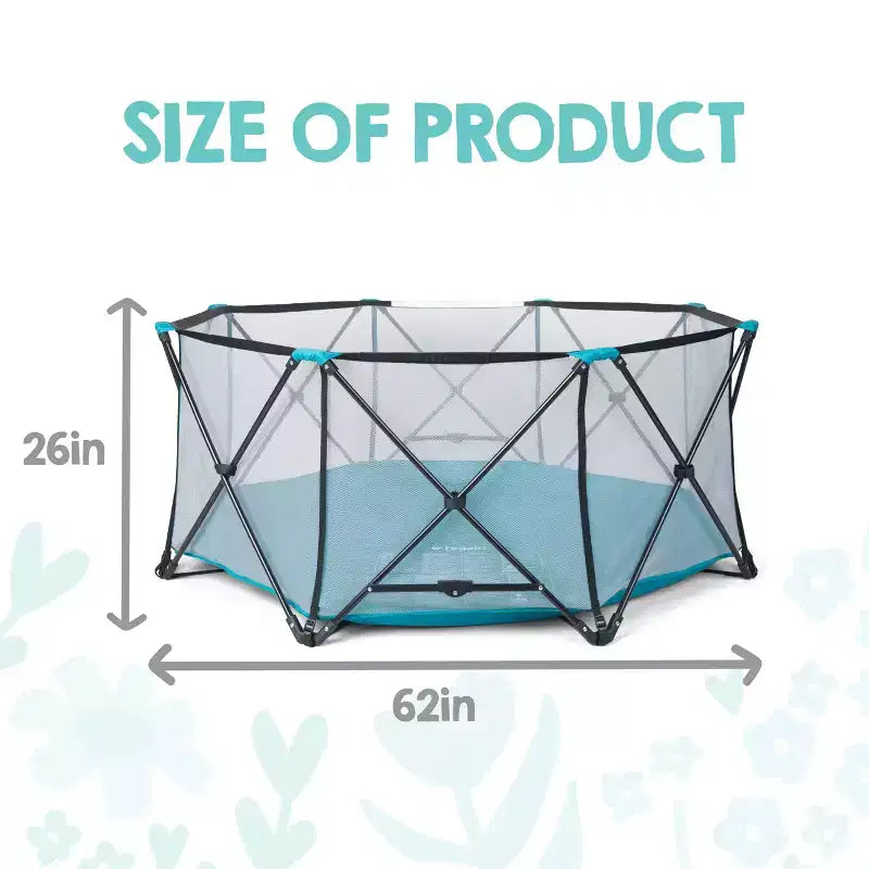 Parc bébé portable My Play Deluxe Extra Large barrières de sécurité intérieures et extérieures - Bleu Aqua