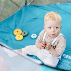 Parc bébé portable My Play Deluxe Extra Large barrières de sécurité intérieures et extérieures - Bleu Aqua