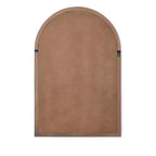 Miroir mural en bois cintré traditionnel marron