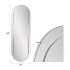Miroir mural rectangulaire 45,5 po x 30,75 po avec cadre en bois gris fumé miroir : design moderne, aucun assemblage requis