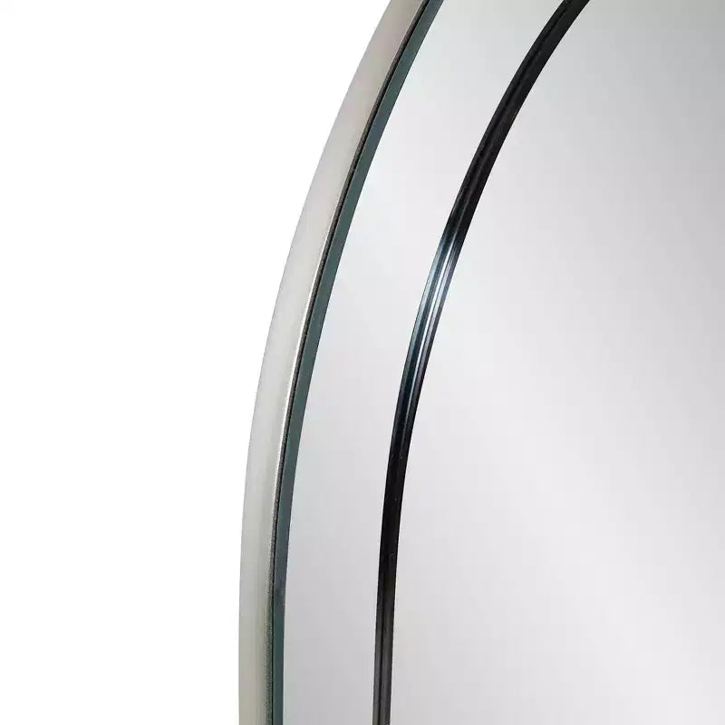 Miroir mural rectangulaire 45,5 po x 30,75 po avec cadre en bois gris fumé miroir : design moderne, aucun assemblage requis
