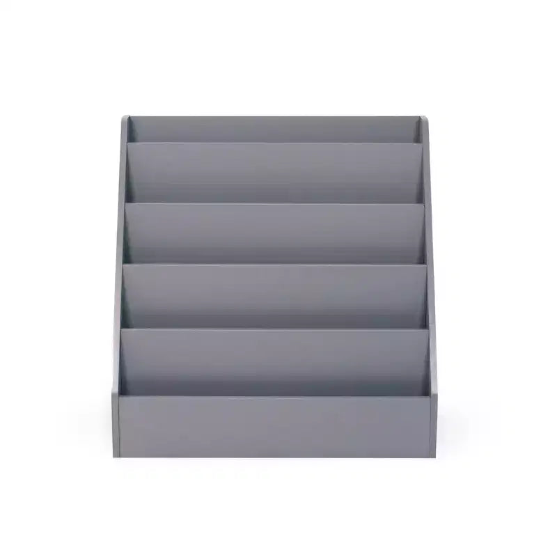 Humble Crew Kids' Explorer Wooden Bookshelf Gray: 4-Shelf MDF Book Rack, 24" H x 24" W x 13" D, Ages 2+