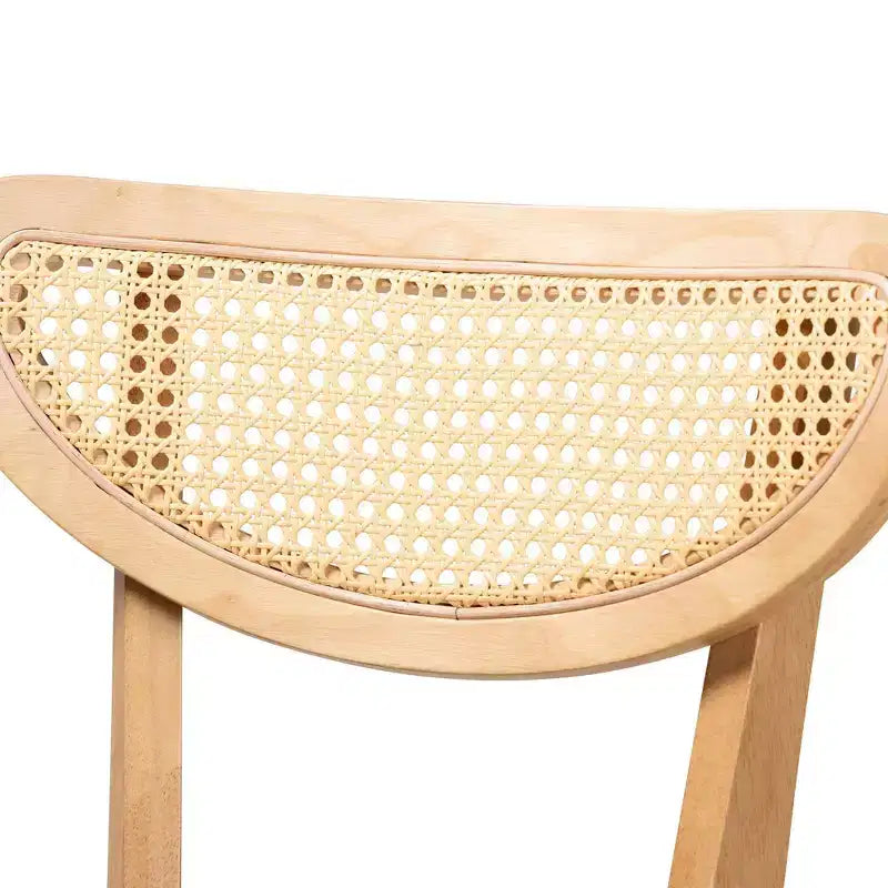 Tabourets de bar hauteur comptoir Dannell en tissu et bois Gris/Chêne naturel/Marron clair : Revêtement en polyester, Structure en bois d'hévéa