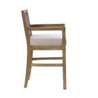 Tabouret de bar Paulie Cane à hauteur de comptoir, crème/naturel recyclé