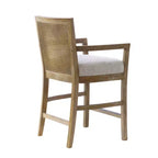 Tabouret de bar Paulie Cane à hauteur de comptoir, crème/naturel recyclé