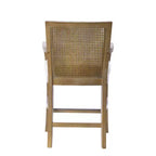 Tabouret de bar Paulie Cane à hauteur de comptoir, crème/naturel recyclé
