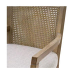 Tabouret de bar Paulie Cane à hauteur de comptoir, crème/naturel recyclé