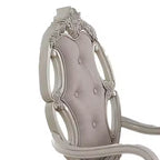Chaise de salle à manger Ragenardus 23" en tissu et finition blanc antique
