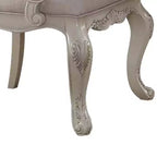 Chaise de salle à manger Ragenardus 23" en tissu et finition blanc antique