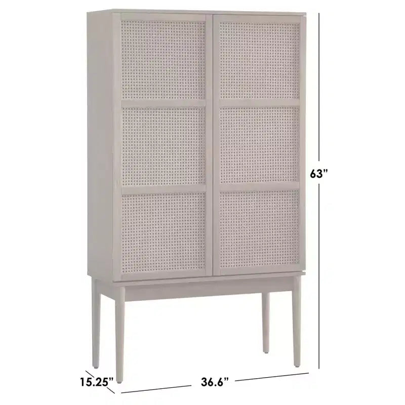 Meuble pour canne Maxima Naturel : Rangement Mid-Century, Placage frêne, Étagères réglables