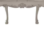 Table à manger Dresden 55", finition blanc cassé : Carrée, 8 places, piétement en résine