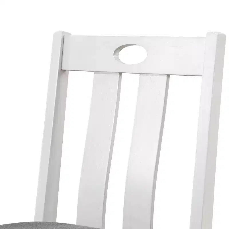 Ensemble de salle à manger Seawhisper de hauteur comptoir de transition blanc/gris : Table carrée, chaises rembourrées