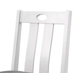 Ensemble de salle à manger Seawhisper de hauteur comptoir de transition blanc/gris : Table carrée, chaises rembourrées