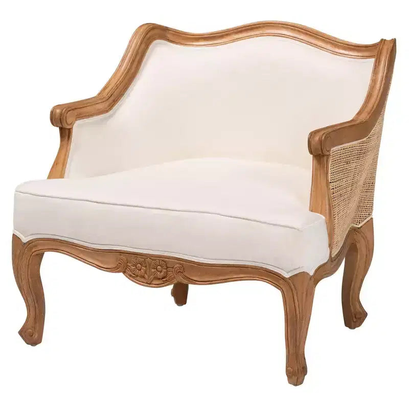 bali & pari Fauteuil d'appoint Sylvestra : Assise basse, Bois de bayur, Rembourrage en mousse, Aucun assemblage requis