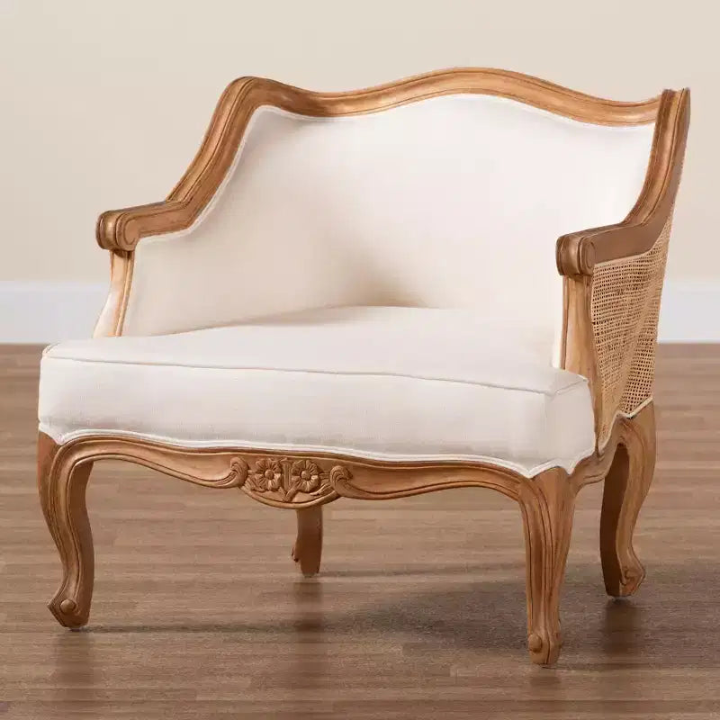bali & pari Fauteuil d'appoint Sylvestra : Assise basse, Bois de bayur, Rembourrage en mousse, Aucun assemblage requis