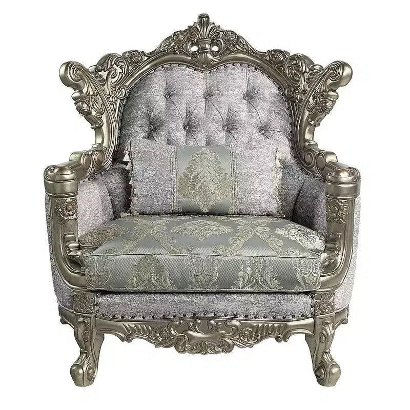 Fauteuil d'appoint Miliani en tissu/bronze antique de 44,5 po