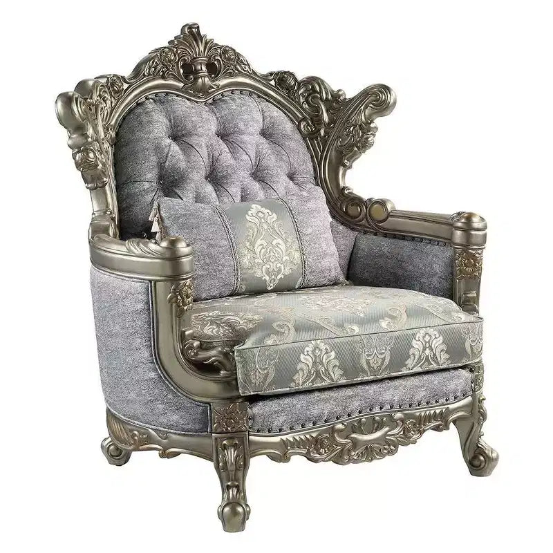Fauteuil d'appoint Miliani en tissu/bronze antique de 44,5 po