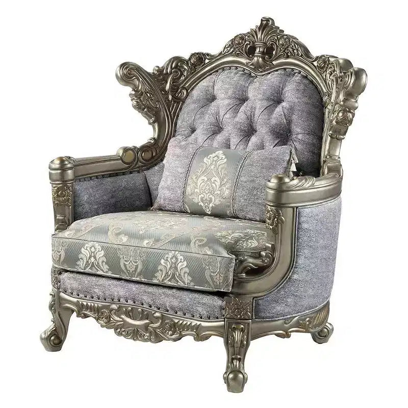 Fauteuil d'appoint Miliani en tissu/bronze antique de 44,5 po