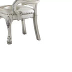 Fauteuil d'appoint Dresden 21" Cuir synthétique Finition blanc cassé : Capitonnée, Aucun assemblage requis, Cadre en bois composite