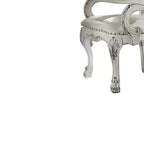 Fauteuil d'appoint Dresden 21" Cuir synthétique Finition blanc cassé : Capitonnée, Aucun assemblage requis, Cadre en bois composite