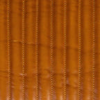 Banc quadrillé en cuir marron : Cadre en bois de manguier, assemblage par un adulte, nettoyage des taches, forme rectangulaire