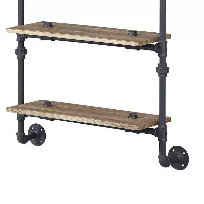 Étagère décorative Brantley de 47 po, fini chêne et noir sablé
