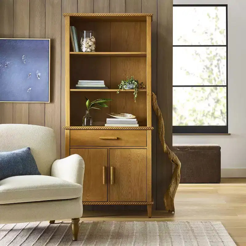 Bibliothèque Azorella Chêne Brun 72" - ™ conçue avec