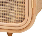 Armoire de rangement à 3 portes en rotin naturel bali & pari Evania Naturel