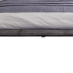 Lit Queen Metis Gris Cuir Fleur de 91" : Style Industriel Moderne, Pieds en Métal, Rembourrage Moelleux
