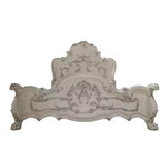 Grand lit Queen de 91" Dresde, design sculpté traditionnel et pieds griffes