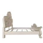 Grand lit Queen de 91" Dresde, design sculpté traditionnel et pieds griffes