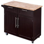 Desserte de cuisine roulante Îlot de rangement robuste Chariot meuble d'appoint