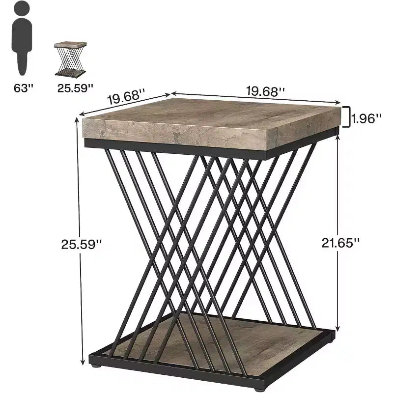 2-Tier End Table, Square Side Table