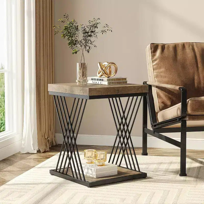 2-Tier End Table, Square Side Table