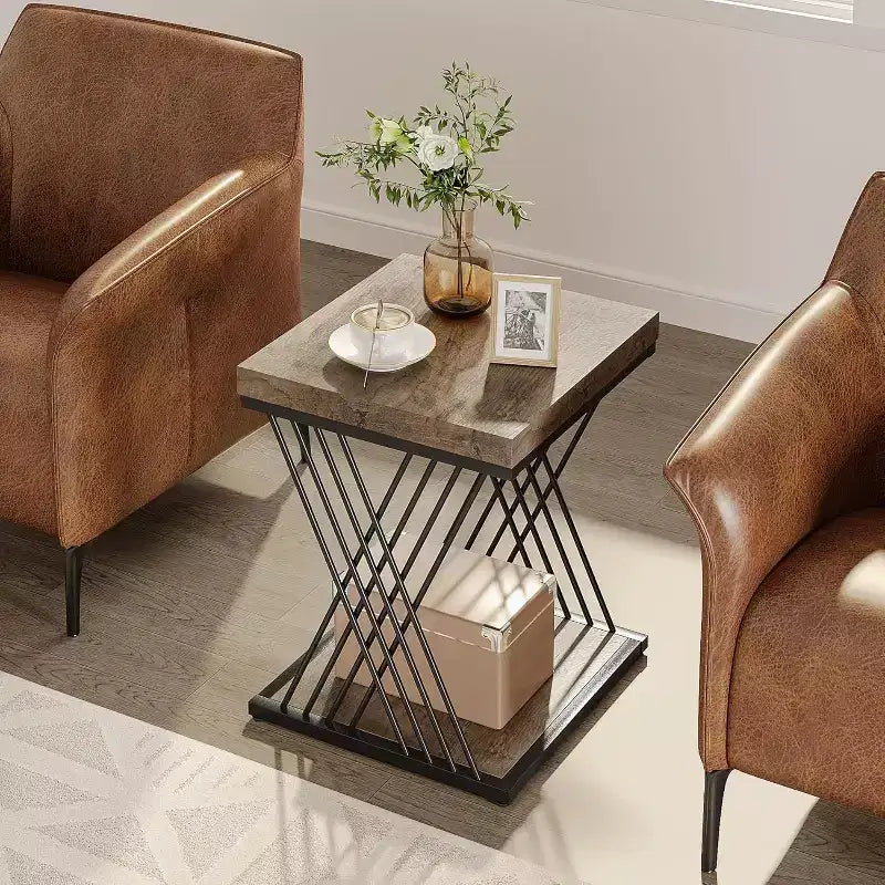 2-Tier End Table, Square Side Table