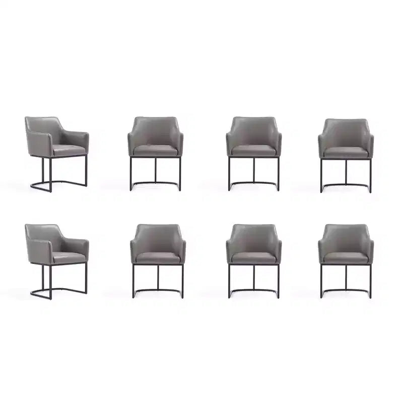 Lot de chaises de salle à manger Serena en similicuir moderne