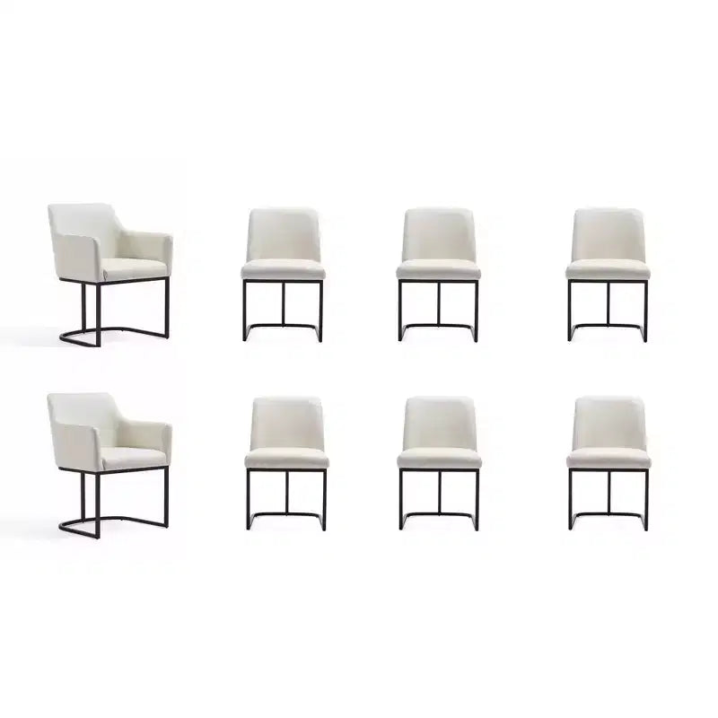 Lot de chaises de salle à manger Serena en similicuir moderne