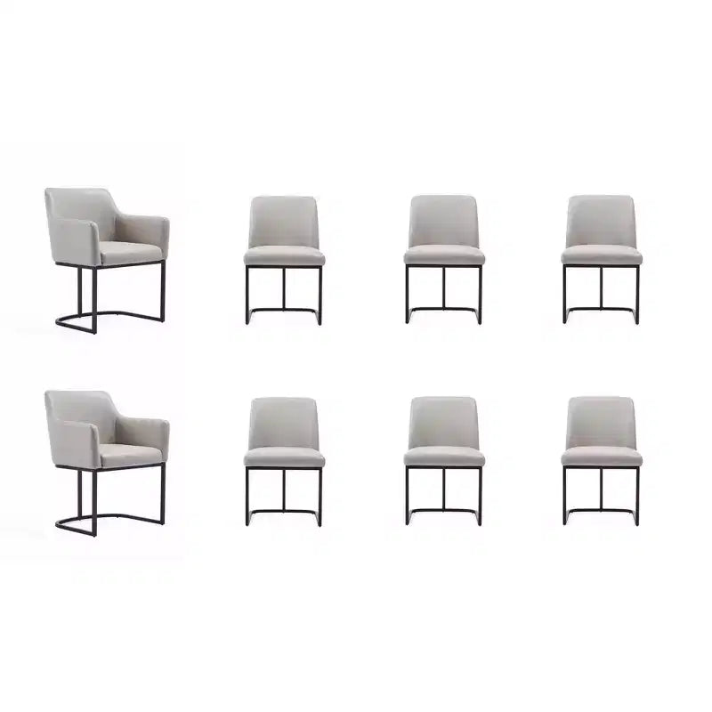 Lot de chaises de salle à manger Serena en similicuir moderne