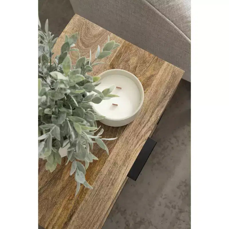 Table d'appoint Malone en bois et métal