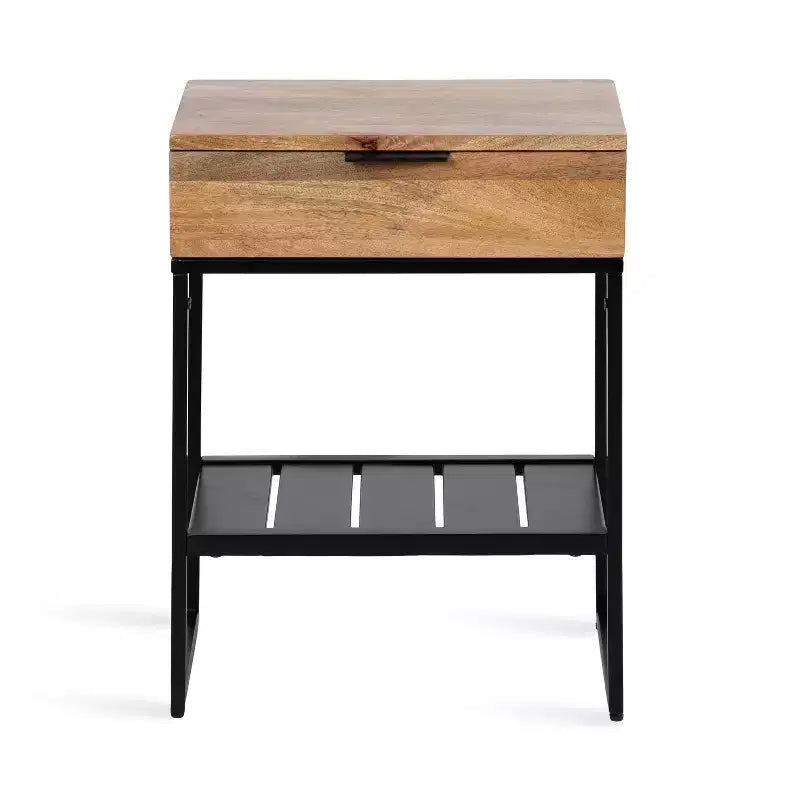 Table d'appoint Malone en bois et métal