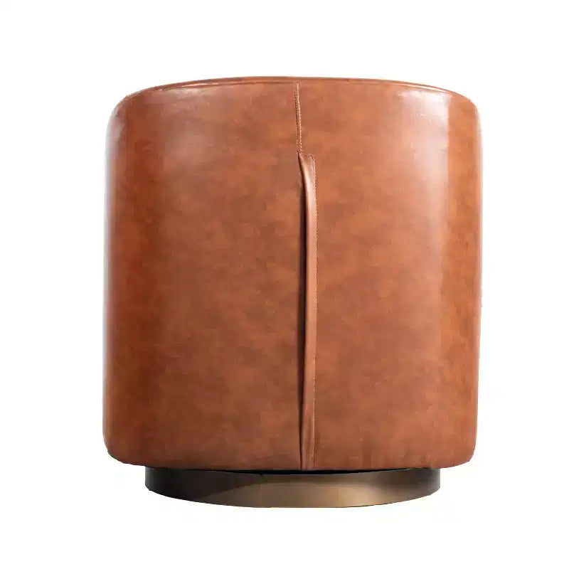 Fauteuil d'appoint de style club avec base pivotante à 360 degrés et accoudoirs inclinés