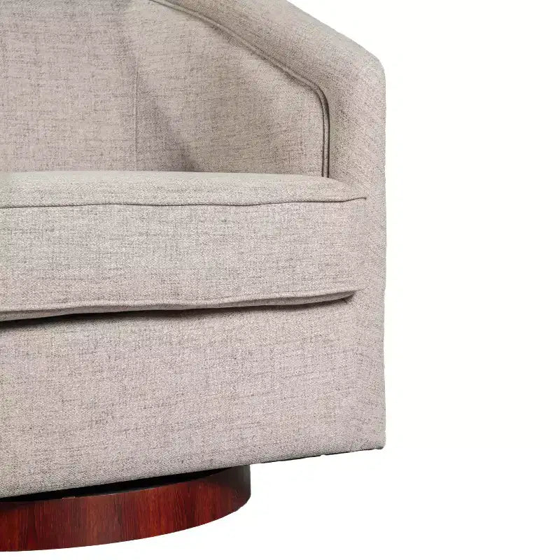 Fauteuil d'appoint de style club avec base pivotante à 360 degrés et accoudoirs inclinés