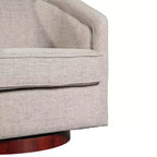 Fauteuil d'appoint de style club avec base pivotante à 360 degrés et accoudoirs inclinés