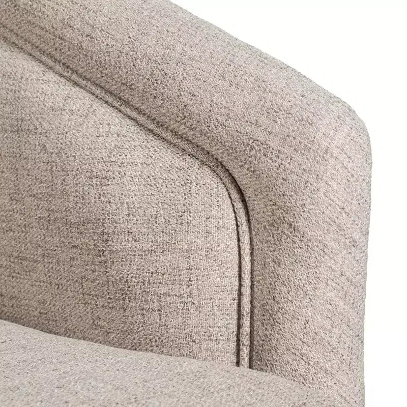 Fauteuil d'appoint de style club avec base pivotante à 360 degrés et accoudoirs inclinés