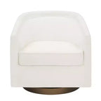 Fauteuil d'appoint de style club avec base pivotante à 360 degrés et accoudoirs inclinés