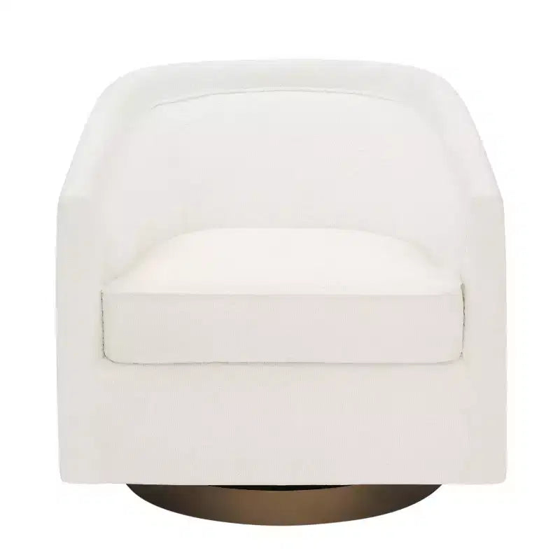 Fauteuil d'appoint de style club avec base pivotante à 360 degrés et accoudoirs inclinés