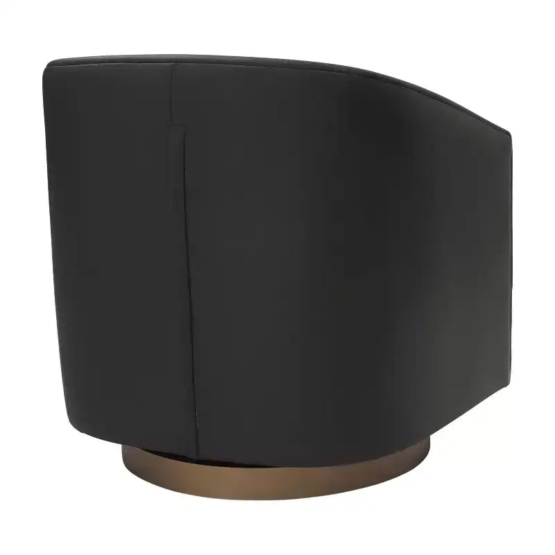Fauteuil d'appoint de style club avec base pivotante à 360 degrés et accoudoirs inclinés