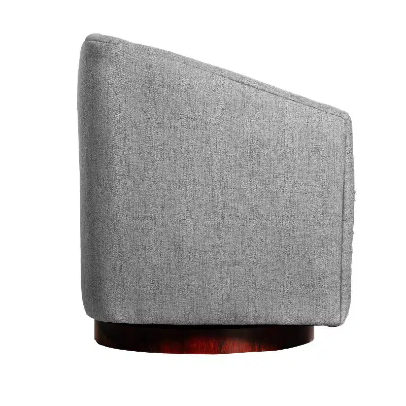 Fauteuil d'appoint de style club avec base pivotante à 360 degrés et accoudoirs inclinés