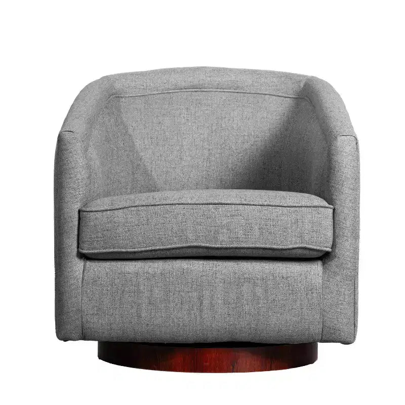 Fauteuil d'appoint de style club avec base pivotante à 360 degrés et accoudoirs inclinés